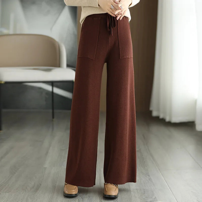 Aveline Wide-Leg Wool Sweatpants for Everyday Loungewear
