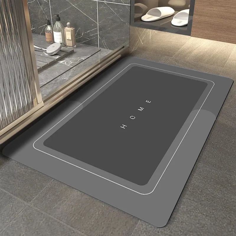 Tapis de sol antidérapant à séchage rapide pour salle de bain, avec dessous à forte adhérence