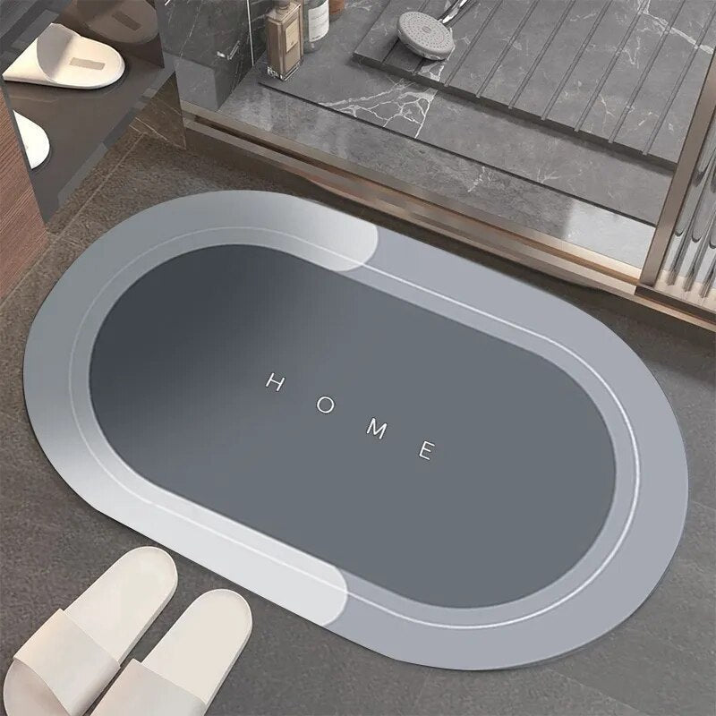 Tapis de sol antidérapant à séchage rapide pour salle de bain, avec dessous à forte adhérence