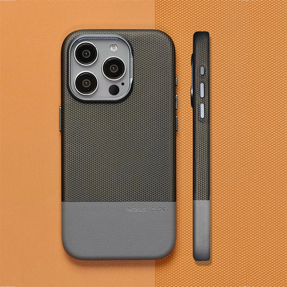 Capa Slim para iPhone com Dupla Textura e MagSafe, Proteção Stealth