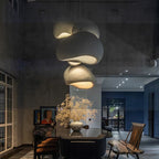Lampada a sospensione, design organico Wabi-Sabi, luce calda e soffusa