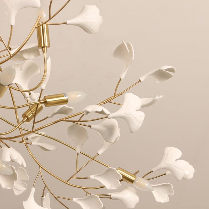 Keramik-Petal-Kronleuchter, LumaPetal-Design mit dimmbarem LED-Leuchten