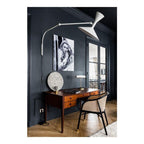 NovaSwing Wall Lamp, Swing-Arm Reach, Plug-In With Frosted Shade