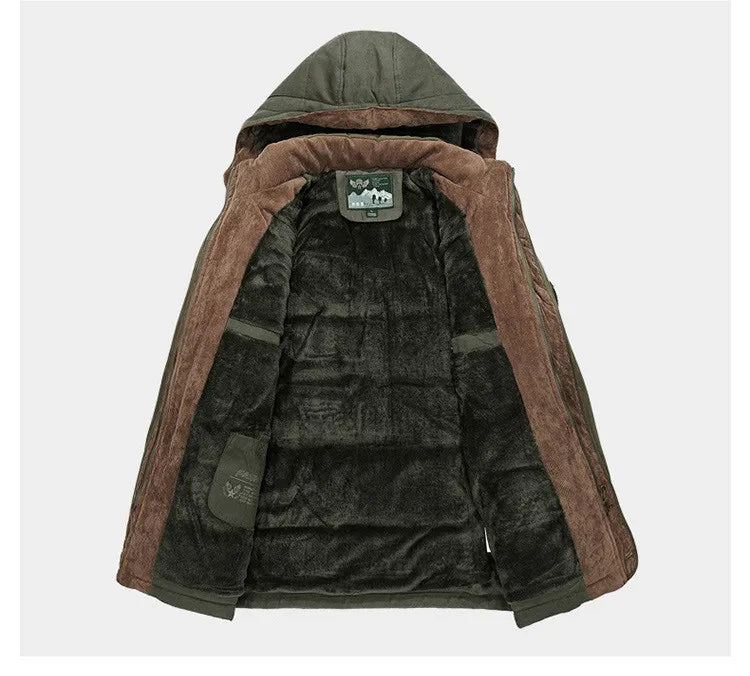 ArdentVale Herren-Isolierparka, plüschgefütterter Wintermantel