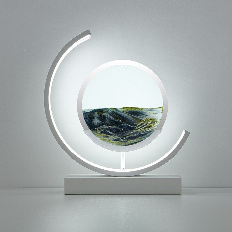Sand Art Ambient Lamp, TerraGlow Light Sculpture For Calm Rooms