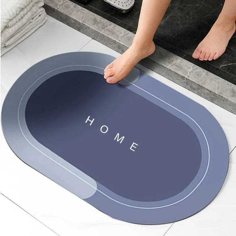 Tapis de sol antidérapant à séchage rapide pour salle de bain, avec dessous à forte adhérence