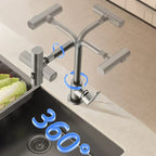 Torneira de cozinha AeroCascade com fluxo em cascata e bica giratória para bancada