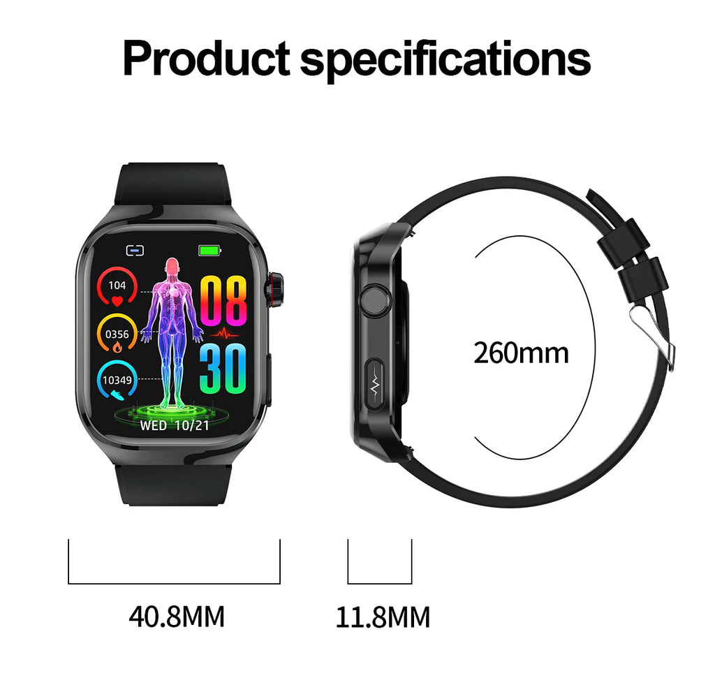 NexaPulse Smartwatch, Monitor de Fitness Bluetooth com Ecrã AMOLED