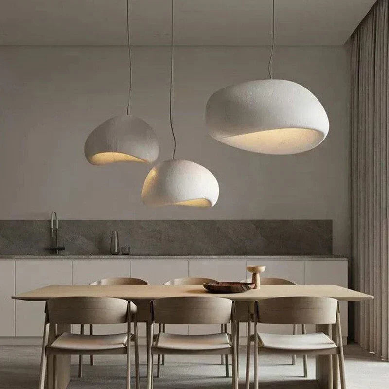 Auryn Deckenpendelleuchte, Wabi-Sabi geschwungene Silhouette für Wohnzimmer