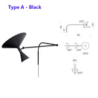 NovaSwing Wall Lamp, Swing-Arm Reach, Plug-In With Frosted Shade