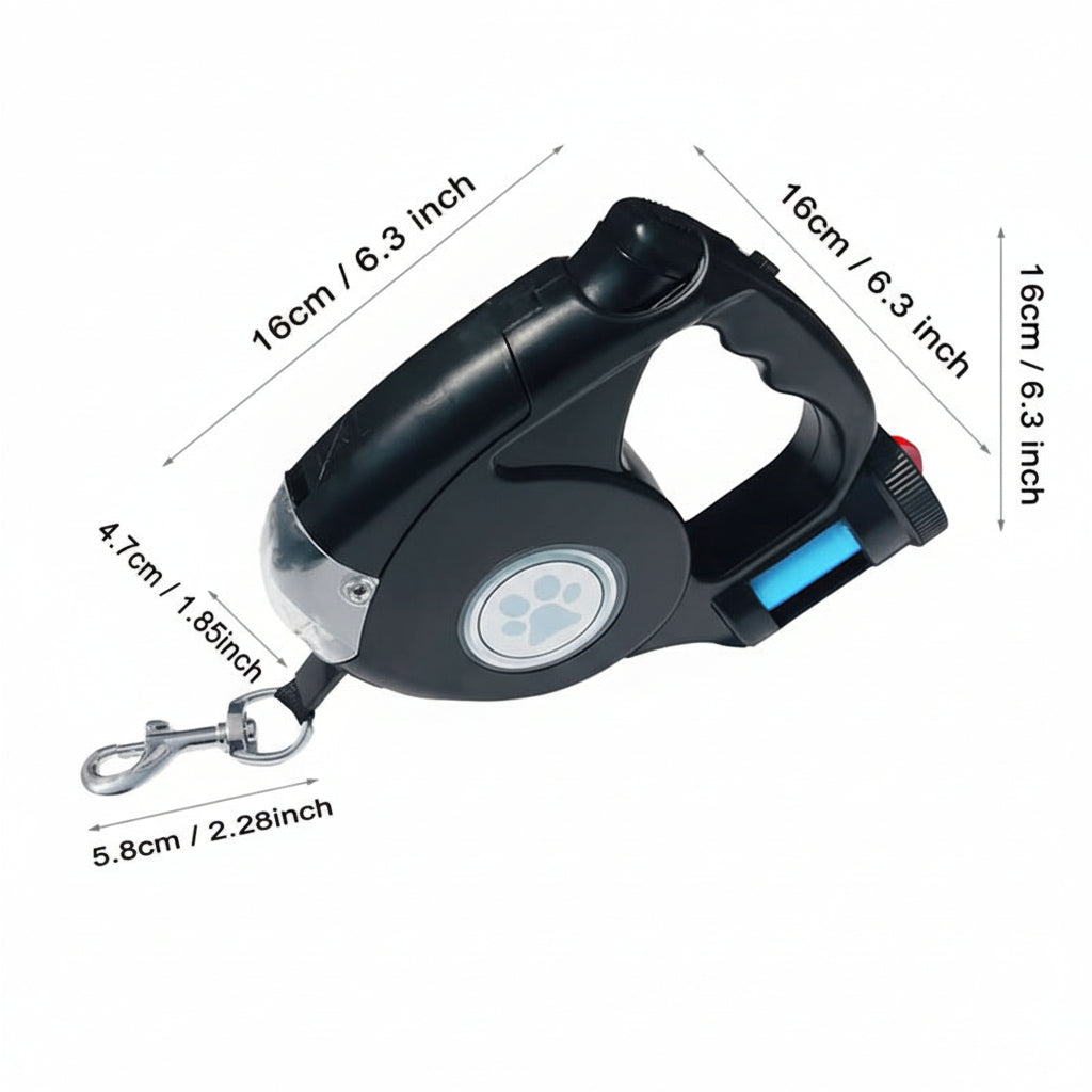 Laisse LED pour chien avec lampe intégrée pour des promenades en toute sécurité - Fioriscas