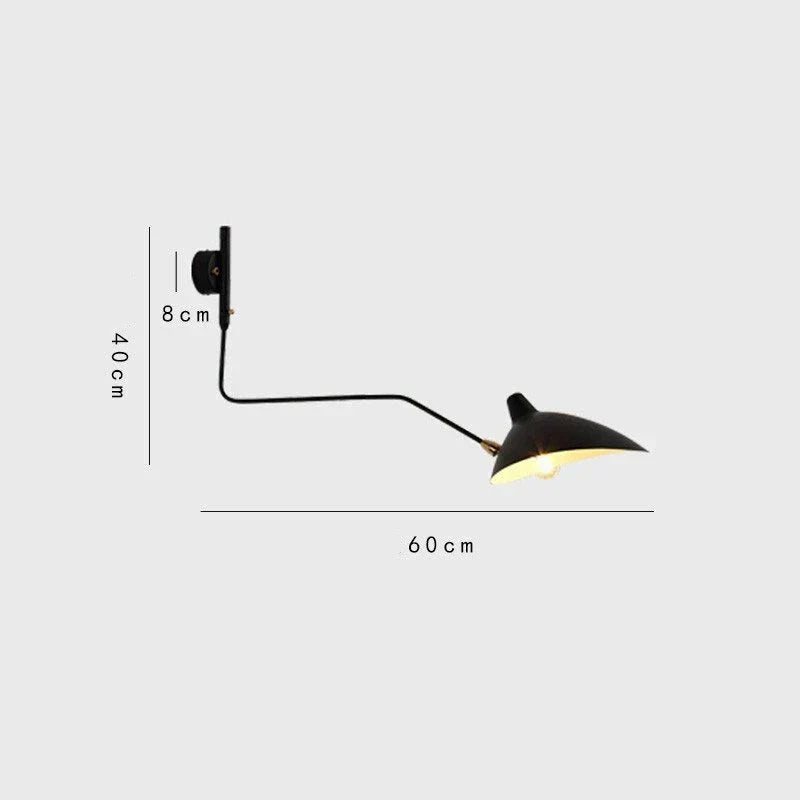 LumiArc Duo Wall Sconce With 1 Or 2 Rotating Arms, Matte Black