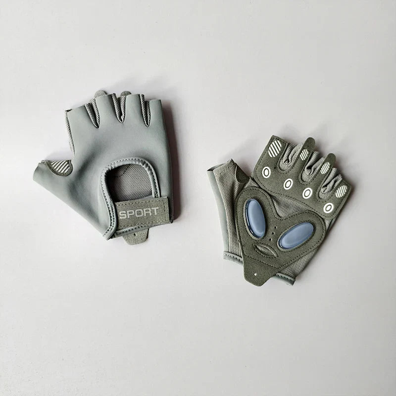 Guantes de entrenamiento antideslizantes con acolchado de agarre de silicona para levantamiento de pesas