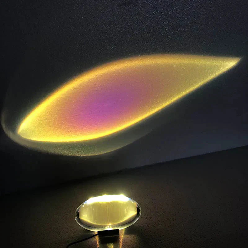 Stolní lampa Solara Crystal s vestavěným hvězdným projektorem