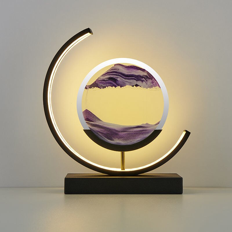 Sand Art Ambient Lamp, TerraGlow Light Sculpture For Calm Rooms