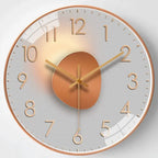 Lautlose, nicht tickende Wanduhr mit klassischem rundem Zifferblatt für Schlafzimmer oder Büro