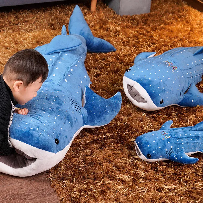 Whale Shark Cuddle Plush, Soft Ocean-Themed Toy in Five Sizes