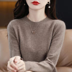 Suéter ajustado de lana merino para mujer, Aurelia otoño invierno tejido