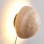 Asterra Travertine Wall Light, Cream Finish, Nordic Minimalist Style