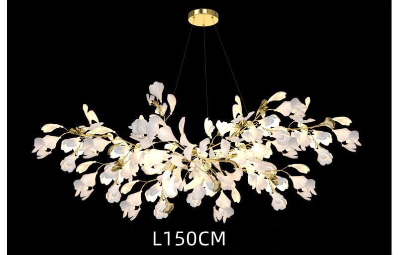 Keramik-Petal-Kronleuchter, LumaPetal-Design mit dimmbarem LED-Leuchten