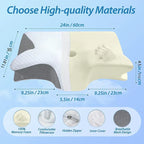 Oreiller cervical ergonomique SomniEase profilé en mousse à mémoire de forme, avec soutien du cou