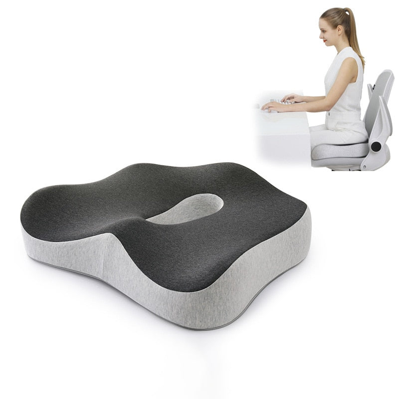 NovaLum Memory Foam Lumbar & Seat Cushion Set for Car and Office