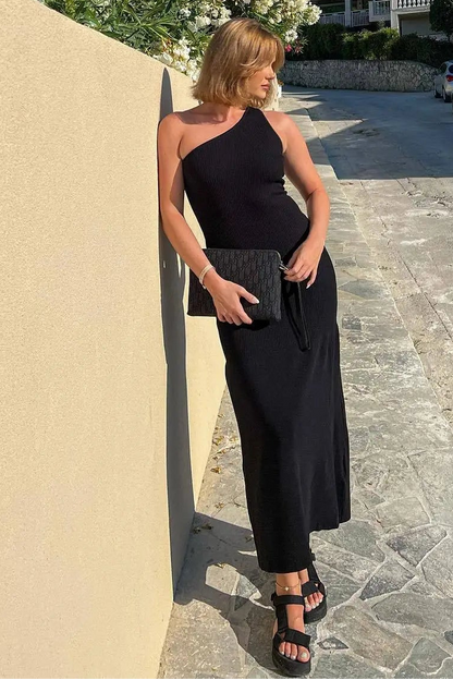 Robe Ateka en tricot de coton sculptural