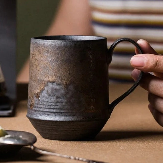 Canecas Everhart Harvest em Pedra, Design Rústico, Unidade ou Conjunto de 4