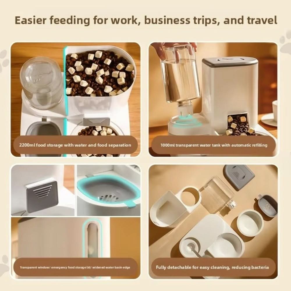 Automatic Food & Water Dispenser for Pets - Fioriscas