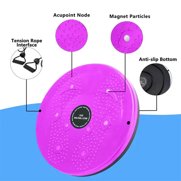 Magnetic Core Twist Board With Resistance Ropes, LumaTwist Balance Trainer