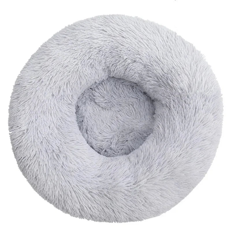 CozySphere Plush Round Pet Bed, Non-Slip Washable Base for Cats and Dogs