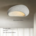 Wabi-Sabi loftlampe med stofskærm og nikkelfinish