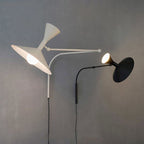 NovaSwing Wall Lamp, Swing-Arm Reach, Plug-In With Frosted Shade