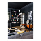NovaSwing Wall Lamp, Swing-Arm Reach, Plug-In With Frosted Shade