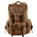 Ridgeway gewaxte canvas reistas met leren accenten, 23L inhoud