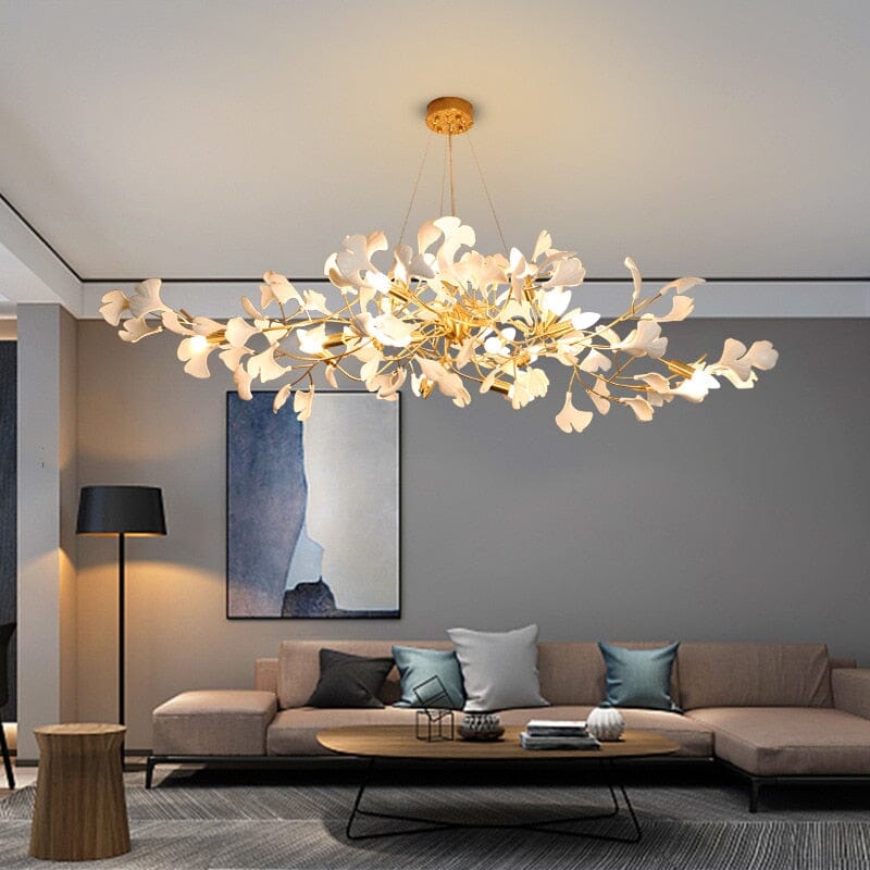 Keramik-Petal-Kronleuchter, LumaPetal-Design mit dimmbarem LED-Leuchten