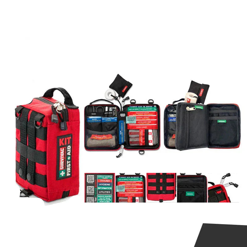 Waterproof First Aid Travel Kit With CPR Tools, 2 to 4 Sections
