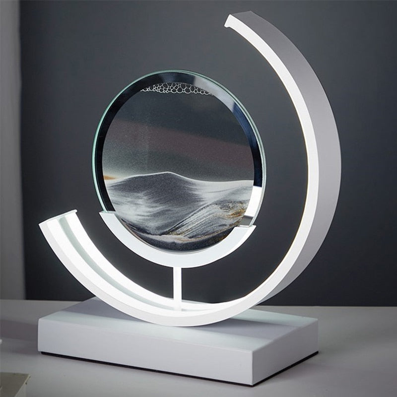 Sand Art Ambient Lamp, TerraGlow Light Sculpture For Calm Rooms
