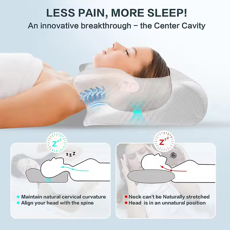 LumaRest ergonomisk nakkestøttepude med fyld af memory-skum