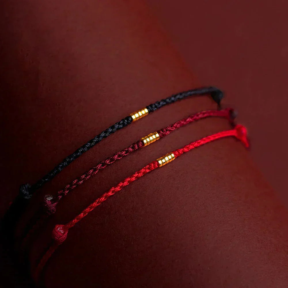 AstraCrest Kabbalah-Inspired Bead Bracelet With Protective Red Thread