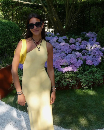 Robe Ateka en tricot de coton sculptural