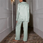 Ensemble de pyjama en soie pour femmes, haut de nuit à manches longues et pantalon NovaSilk