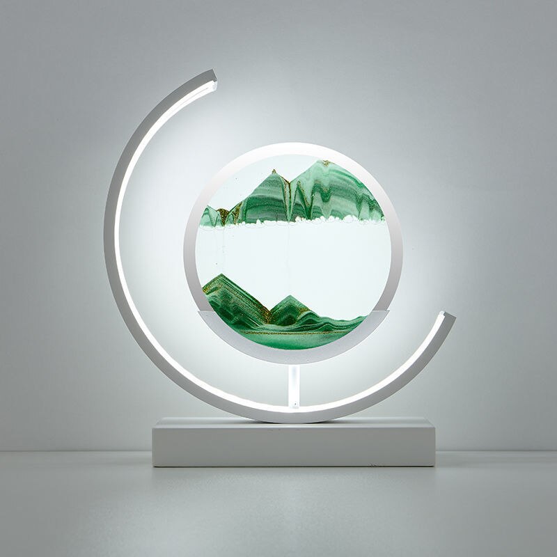 Sand Art Ambient Lamp, TerraGlow Light Sculpture For Calm Rooms