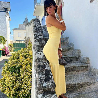 Robe Ateka en tricot de coton sculptural