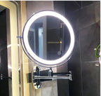 LED-Vergrößerungsspiegel für Make-up, wiederaufladbar, schwarz, zur Wandmontage
