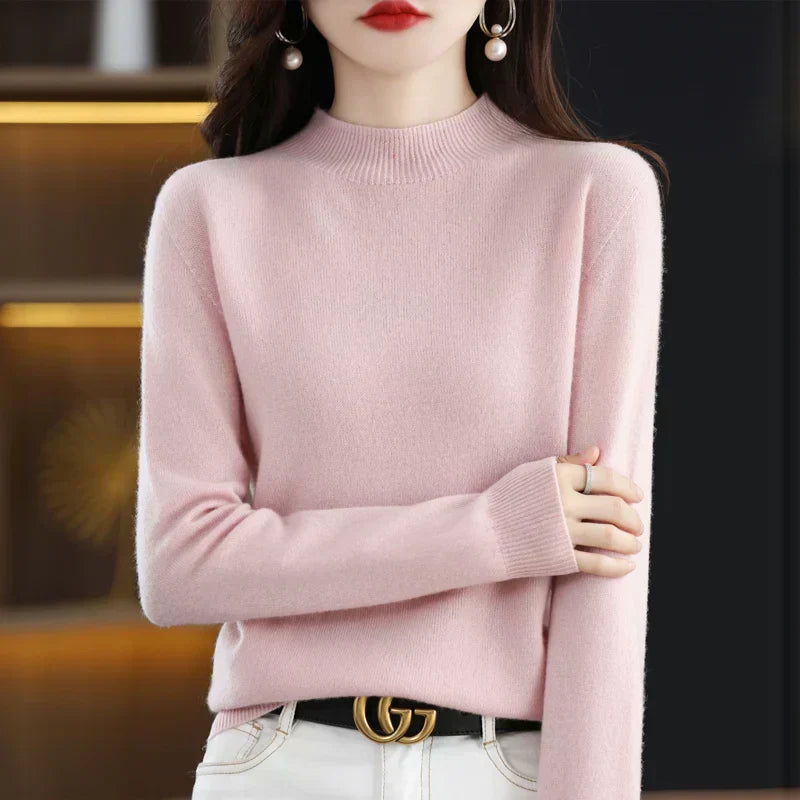 Camisola Astra para Mulher em Lã Merino, Malha Slim-Fit para Outono e Inverno