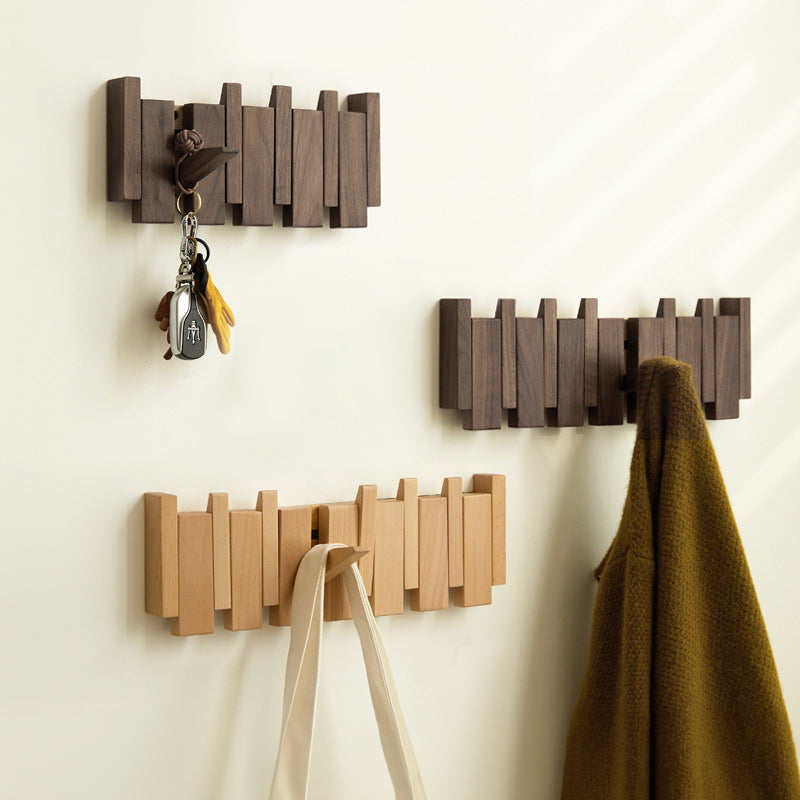 LyraWood väggkrokslist, pianoinspirerad design i bok eller valnöt