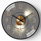 Lautlose, nicht tickende Wanduhr mit klassischem rundem Zifferblatt für Schlafzimmer oder Büro