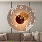 Lautlose, nicht tickende Wanduhr mit klassischem rundem Zifferblatt für Schlafzimmer oder Büro