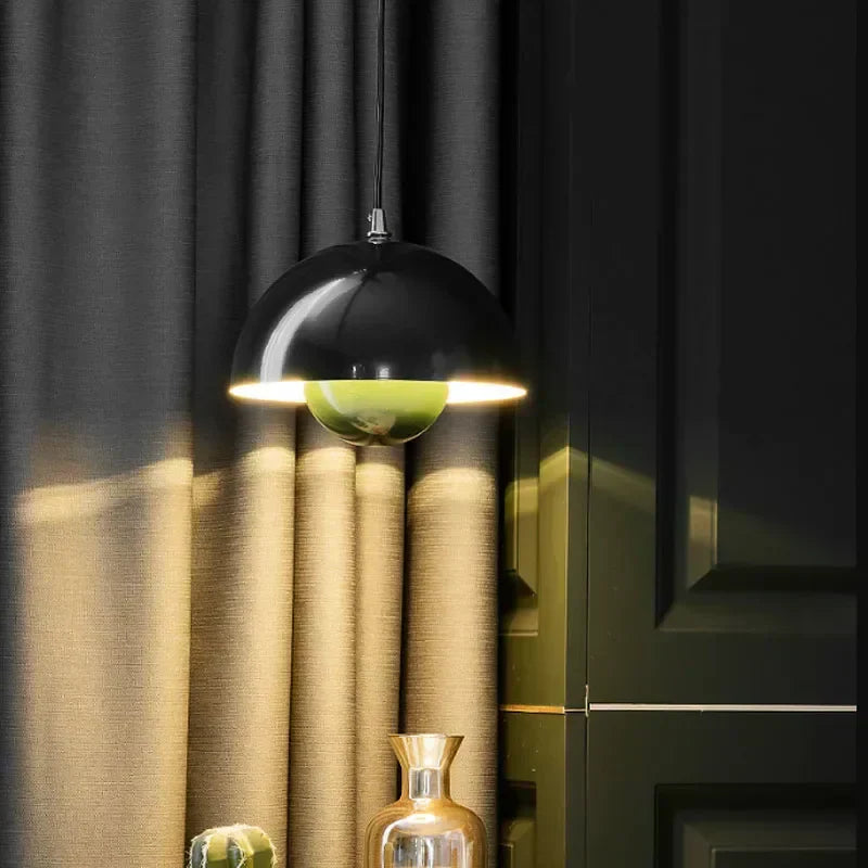 LyraLine Stone & Glass Pendant Light, Multicolor Body, E27 Fitting